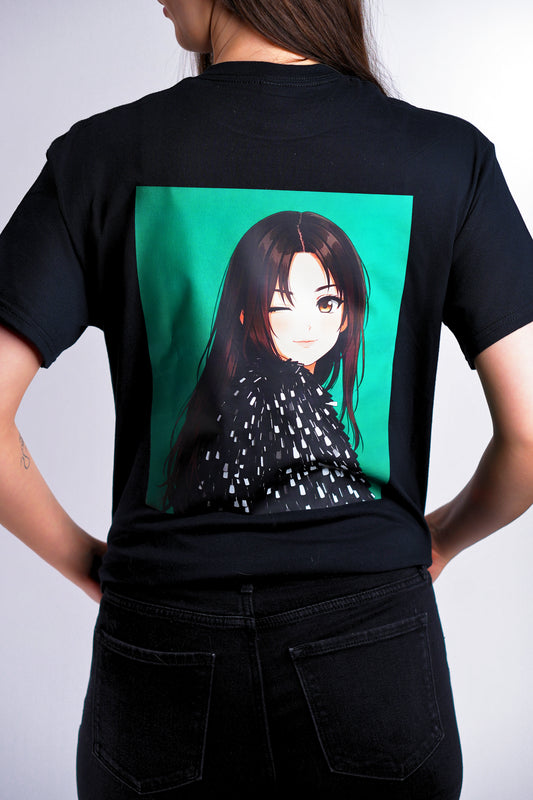 Cartoon black t-shirt