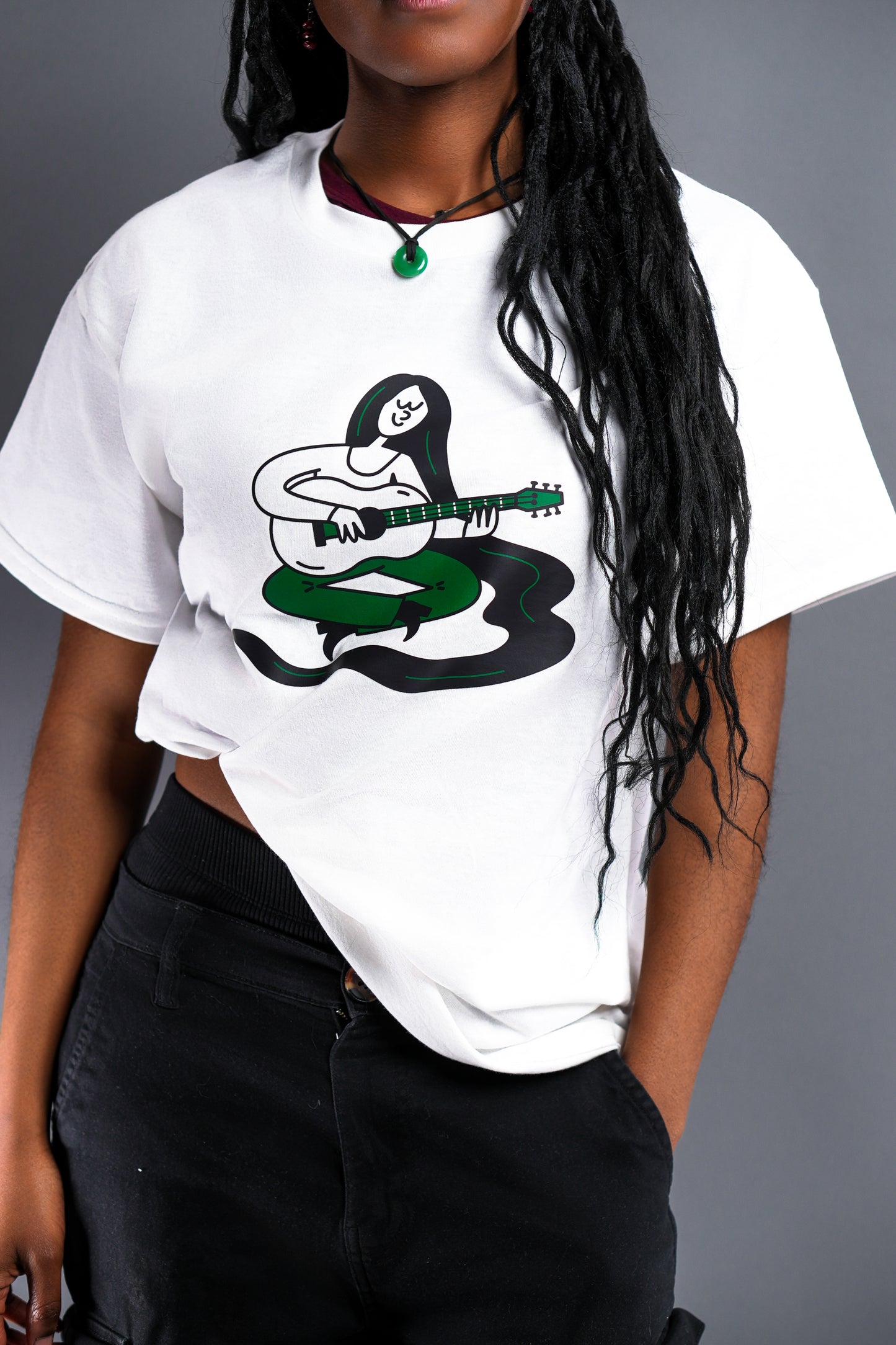 Long-haired doodle t-shirt