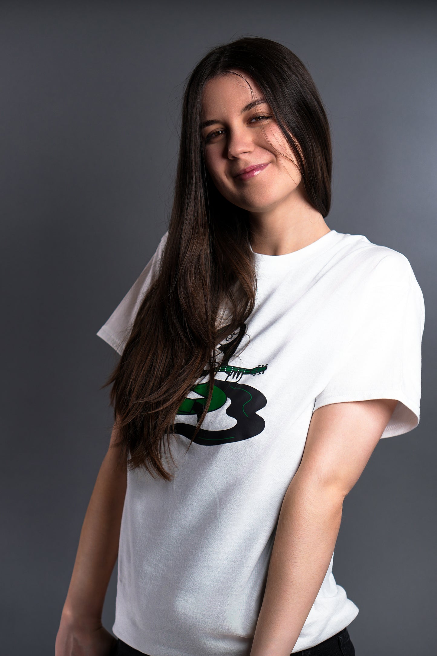 Long-haired doodle t-shirt